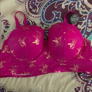 Torrid Pink and Gold Bikini Top